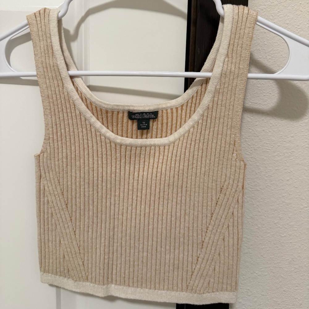 Tan Women’s wild fable crop top